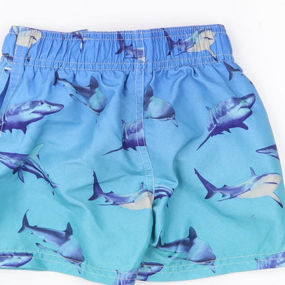 rebal Boys Blue Ombré  Cropped Trousers Size 18-24 Months