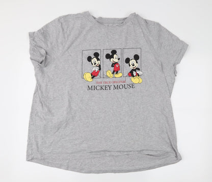 Womens UK Size  Disney Grey Basic T-Shirt