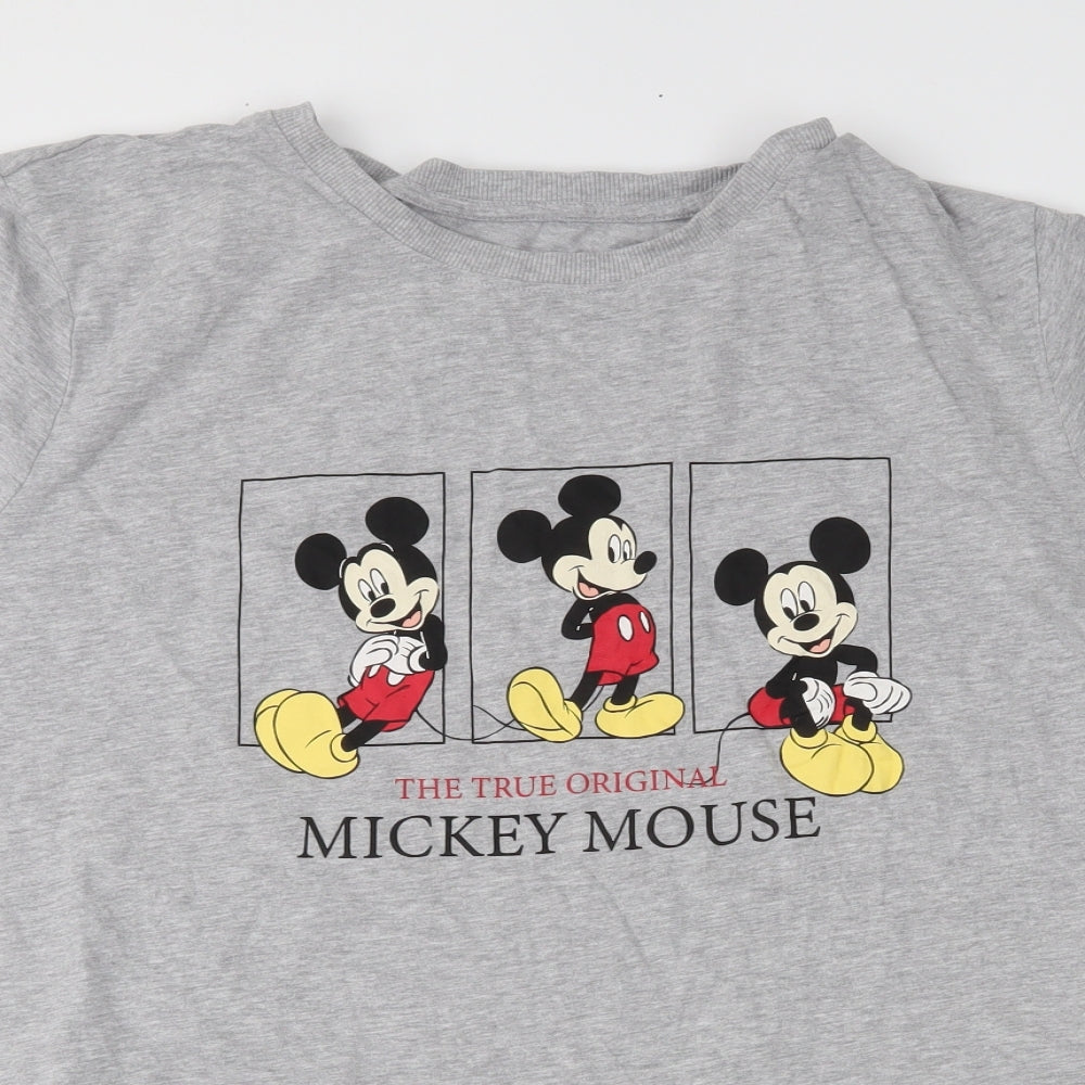 Womens UK Size  Disney Grey Basic T-Shirt