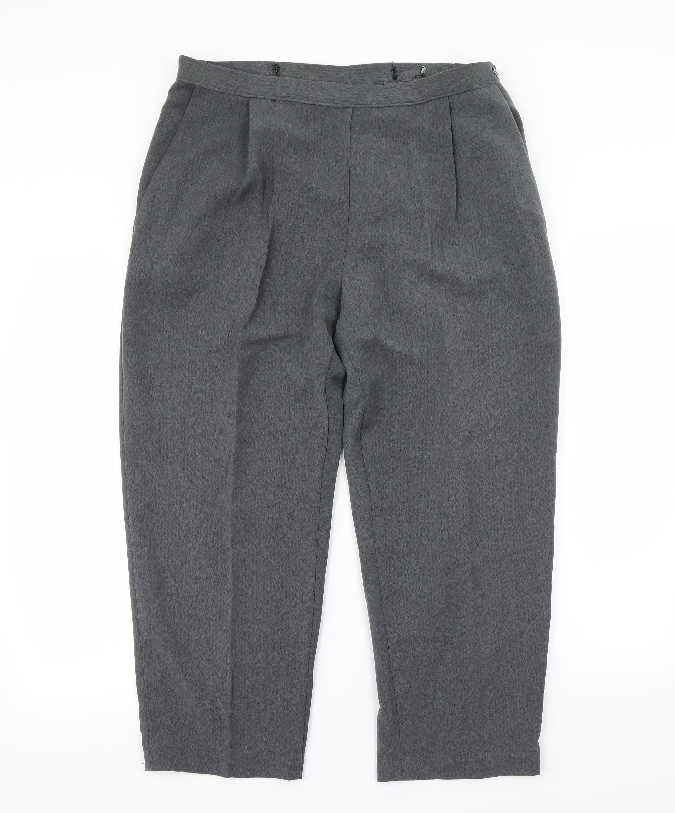 Womens UK Size 18 m&S Regular Fit Dress Pants Grey Trousers