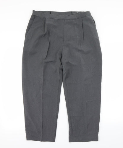 Womens UK Size 18 m&S Regular Fit Dress Pants Grey Trousers