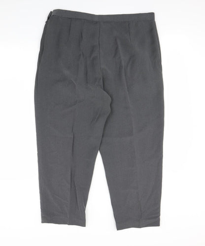 Womens UK Size 18 m&S Regular Fit Dress Pants Grey Trousers
