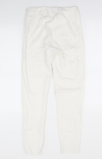 Womens UK Size 6 H&M Regular Fit Dress Pants White Trousers