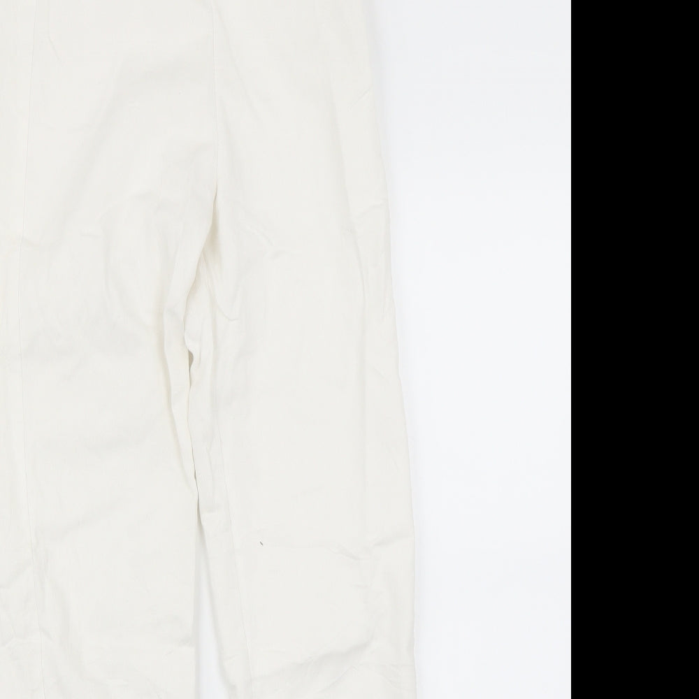 Womens UK Size 6 H&M Regular Fit Dress Pants White Trousers