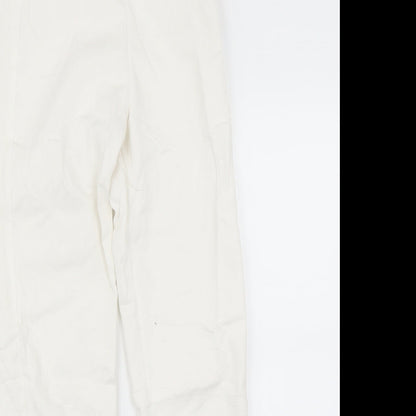 Womens UK Size 6 H&M Regular Fit Dress Pants White Trousers