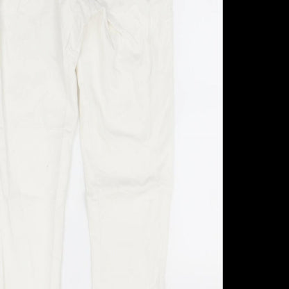 Womens UK Size 6 H&M Regular Fit Dress Pants White Trousers