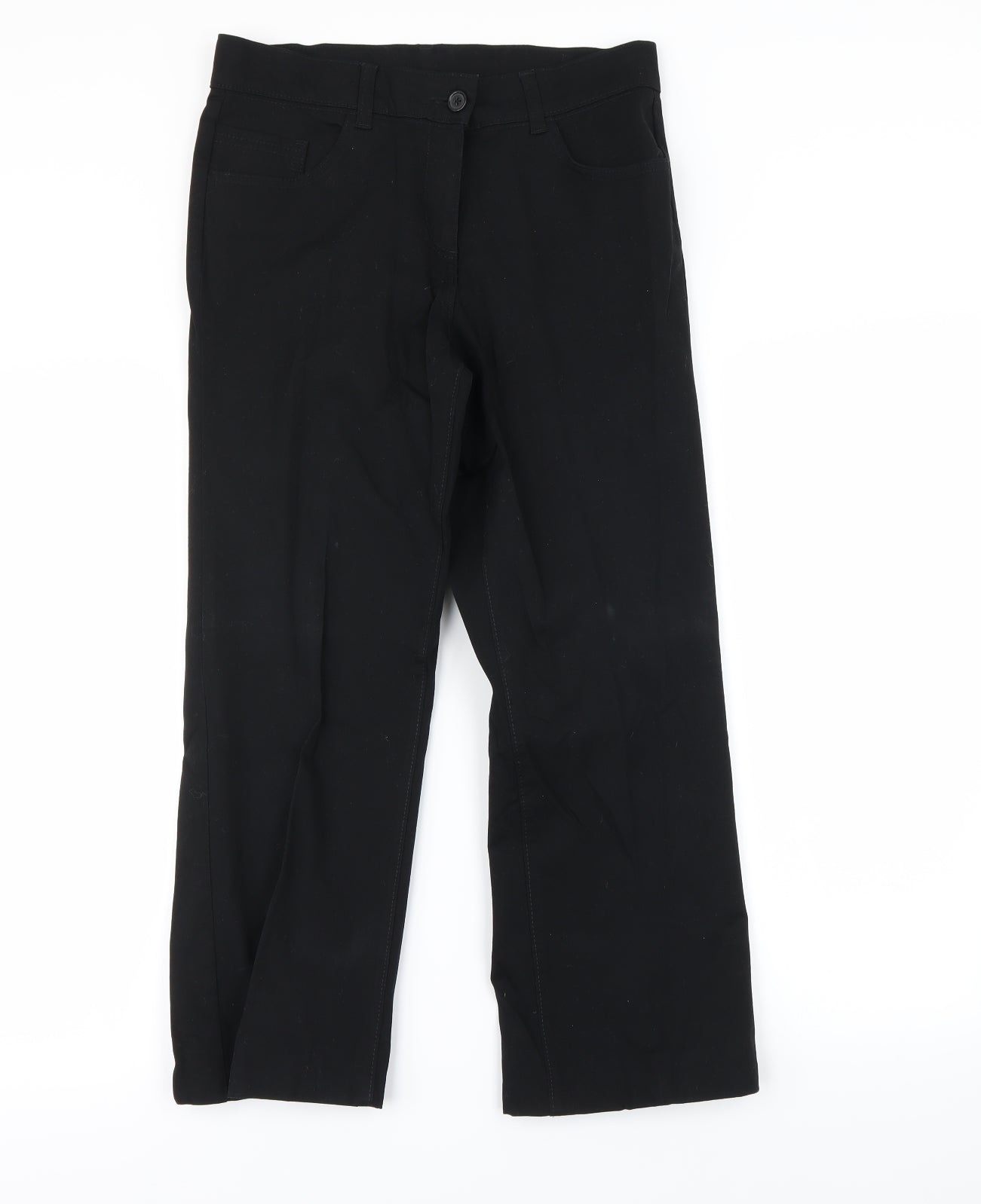 Womens UK Size 10 m&s Regular Fit Dress Pants Black Trousers