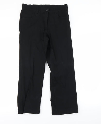Womens UK Size 10 m&s Regular Fit Dress Pants Black Trousers