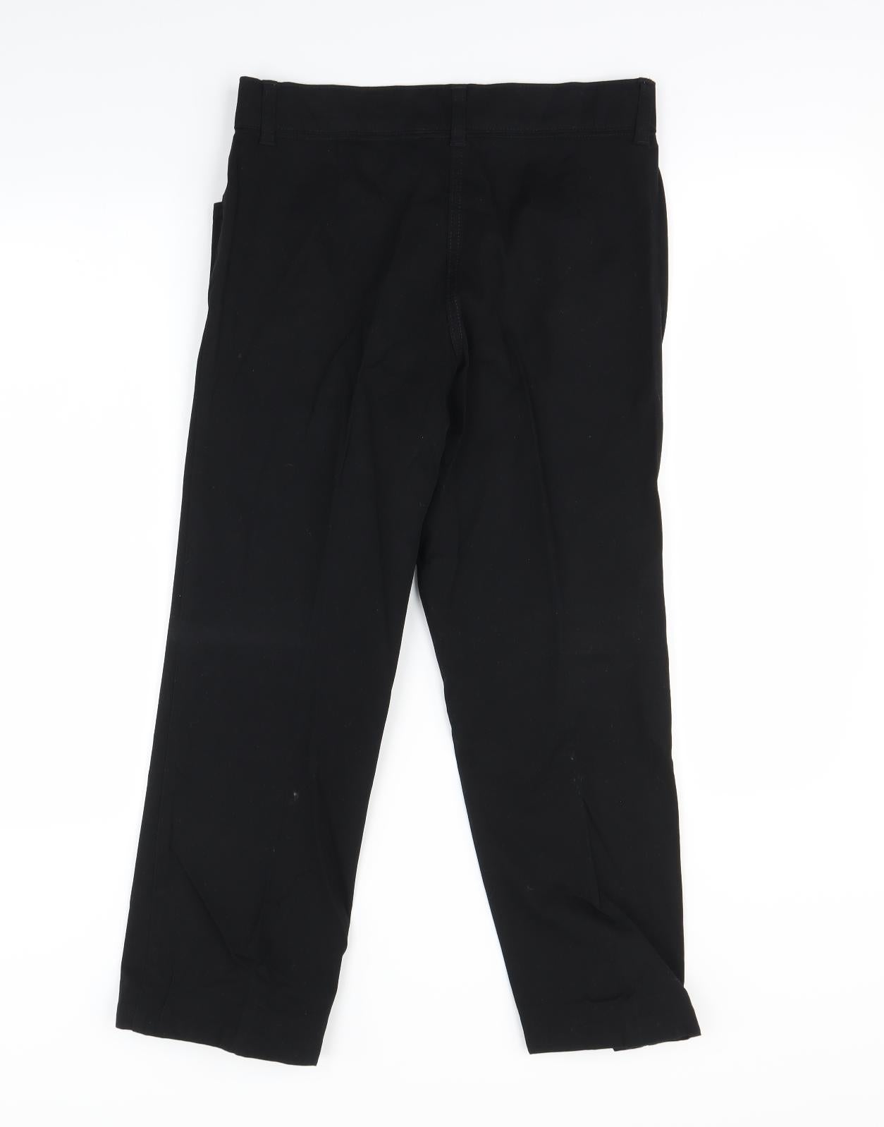 Womens UK Size 10 m&s Regular Fit Dress Pants Black Trousers