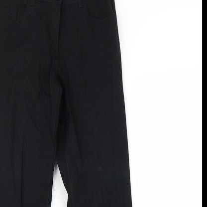 Womens UK Size 10 m&s Regular Fit Dress Pants Black Trousers