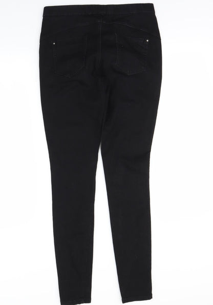 denim&co Womens Black   Jegging Jeans Size 10 L31 in