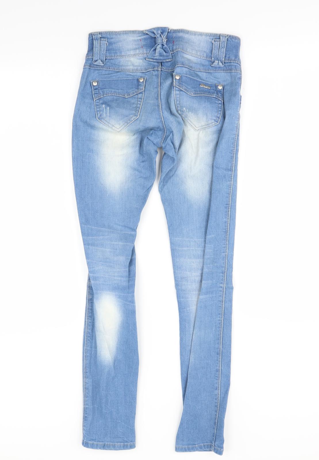 faxunhong Womens Blue   Skinny Jeans Size 25 in L29 in