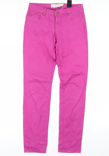 Womens UK Size 10 H&M Regular Fit Skinny Pink Jeans