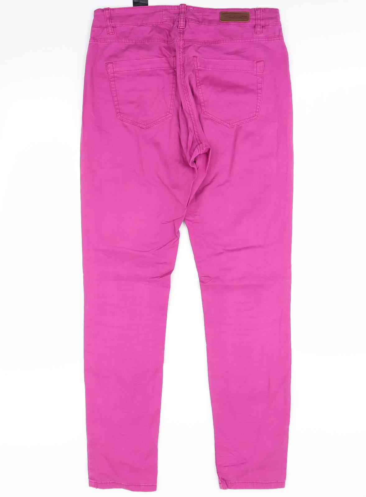 Womens UK Size 10 H&M Regular Fit Skinny Pink Jeans