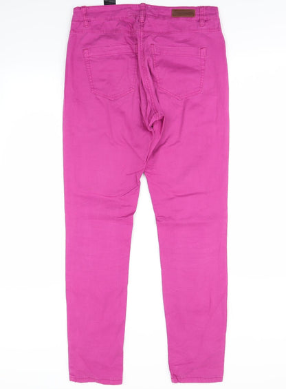 Womens UK Size 10 H&M Regular Fit Skinny Pink Jeans