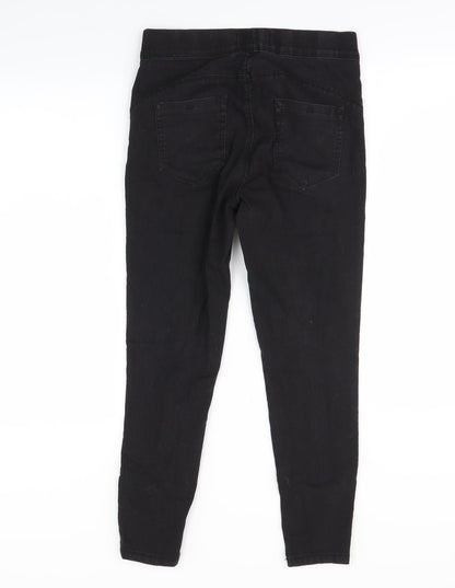 denim&co Womens Black   Skinny Jeans Size 10 L25.5 in