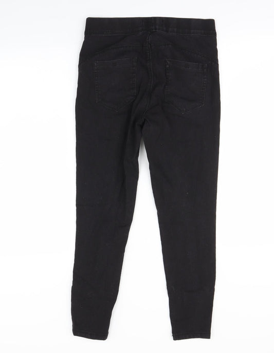 denim&co Womens Black   Skinny Jeans Size 10 L25.5 in