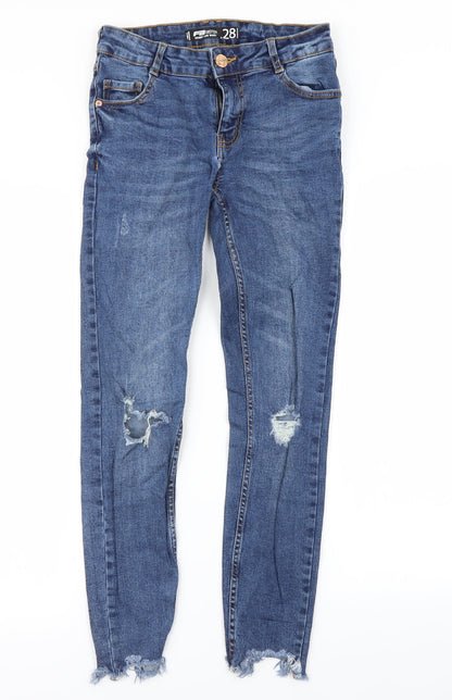 Womens UK Size 28 in FB Sister Regular Fit Skinny Blue Jeans