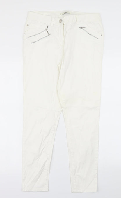 George Womens White   Skinny Jeans Size 12 L28.5 in