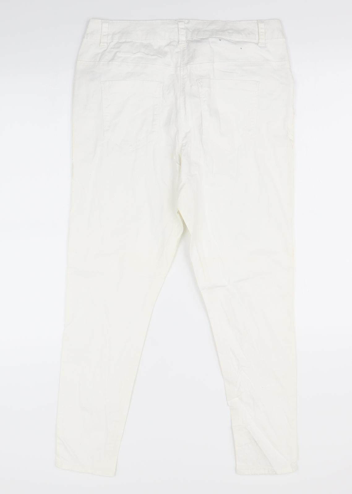 George Womens White   Skinny Jeans Size 12 L28.5 in