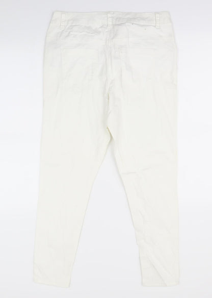 George Womens White   Skinny Jeans Size 12 L28.5 in