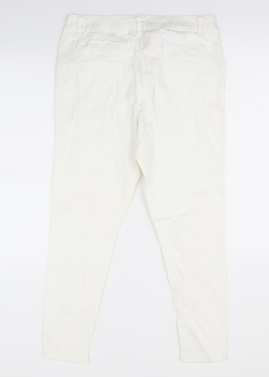 George Womens White   Skinny Jeans Size 12 L28.5 in