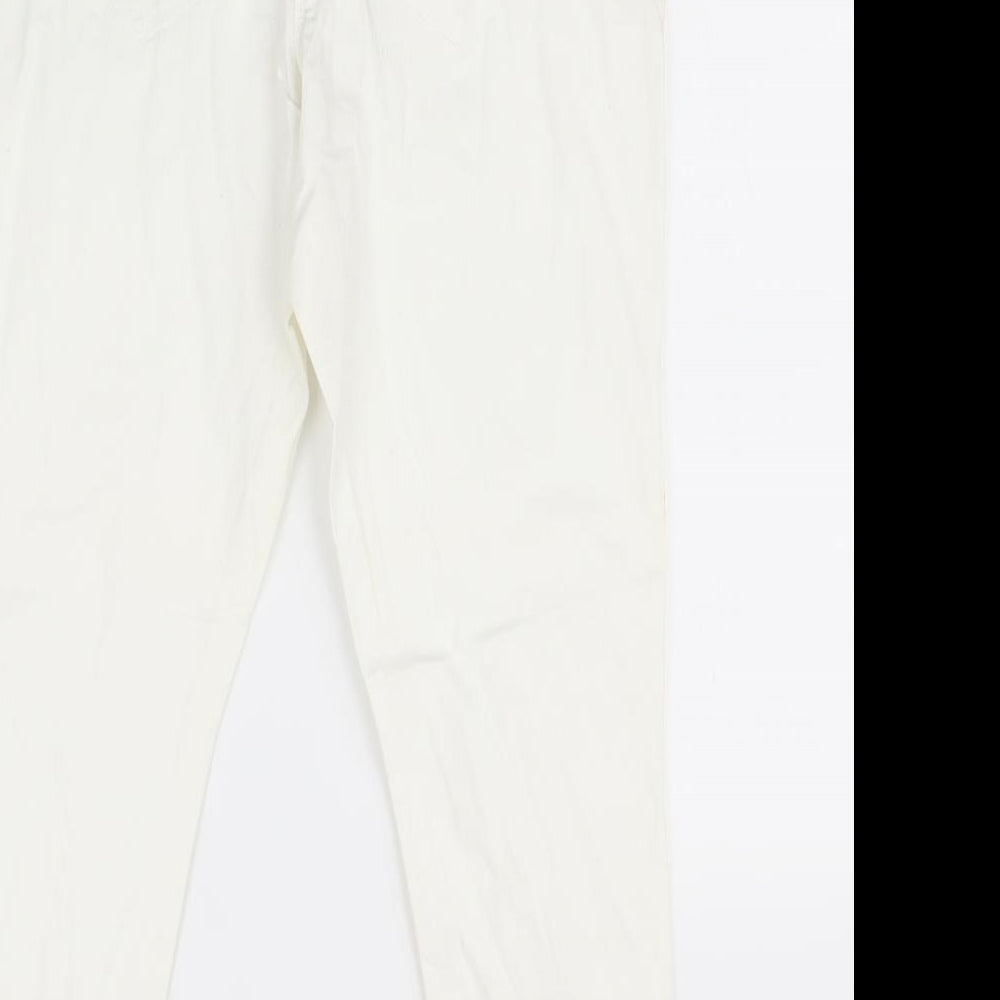 George Womens White   Skinny Jeans Size 12 L28.5 in