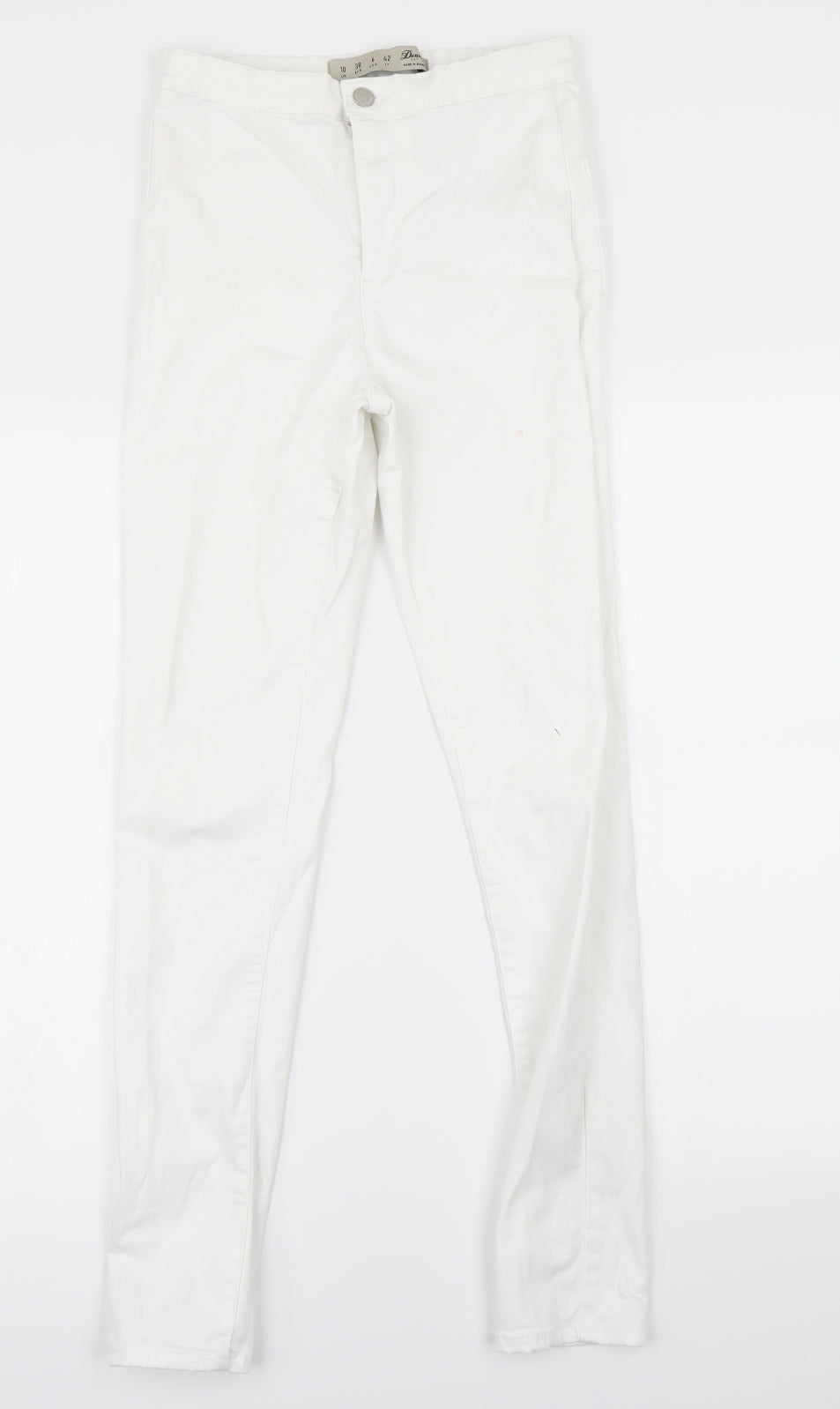 denim&co Womens White   Skinny Jeans Size 10 L28 in