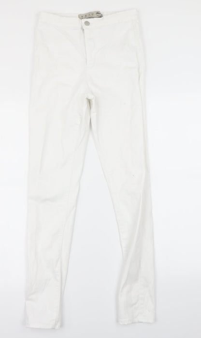 denim&co Womens White   Skinny Jeans Size 10 L28 in