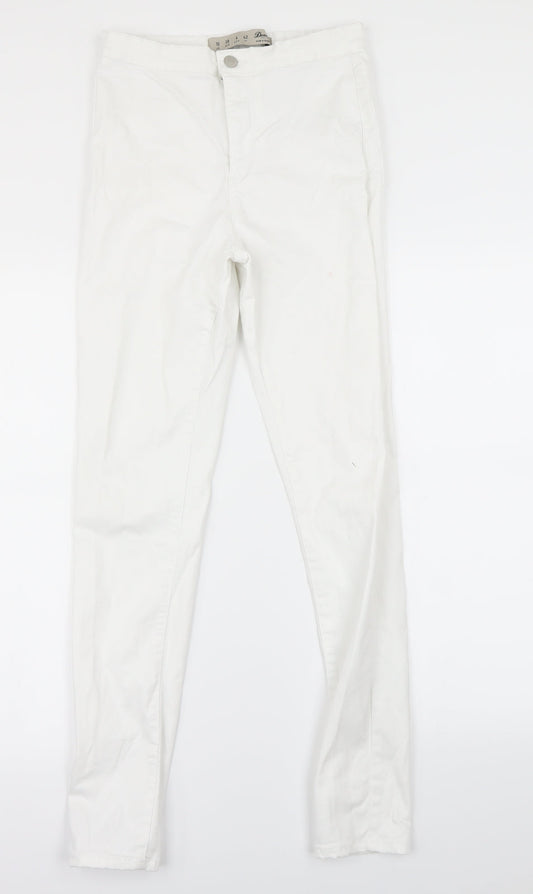 denim&co Womens White   Skinny Jeans Size 10 L28 in