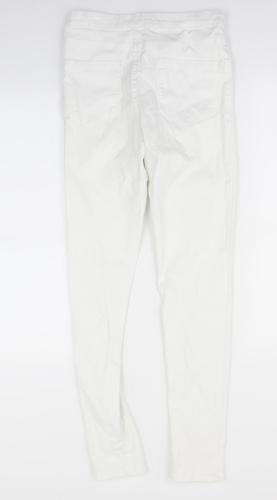 denim&co Womens White   Skinny Jeans Size 10 L28 in