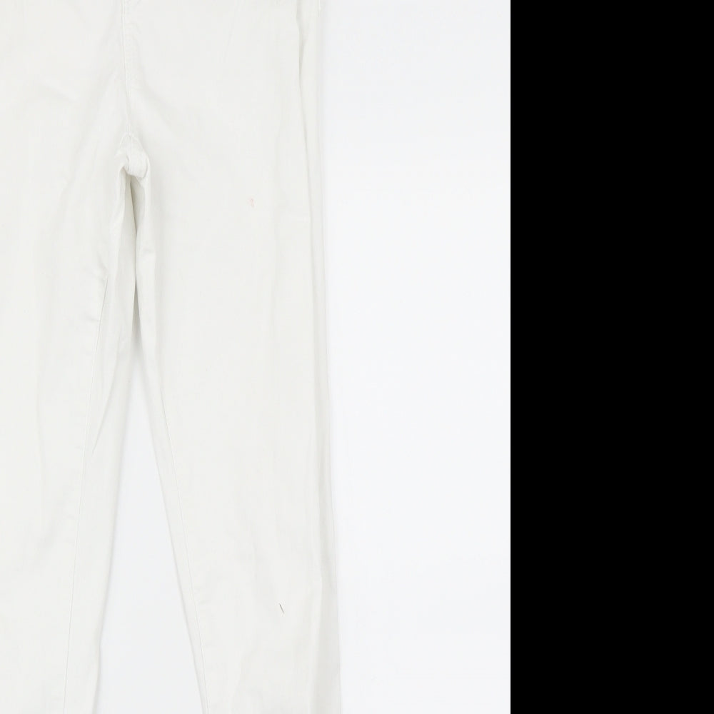 denim&co Womens White   Skinny Jeans Size 10 L28 in