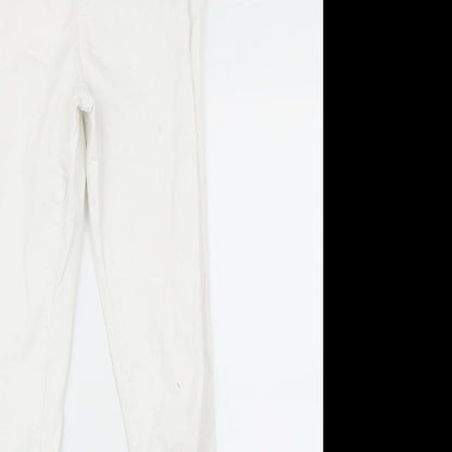 denim&co Womens White   Skinny Jeans Size 10 L28 in