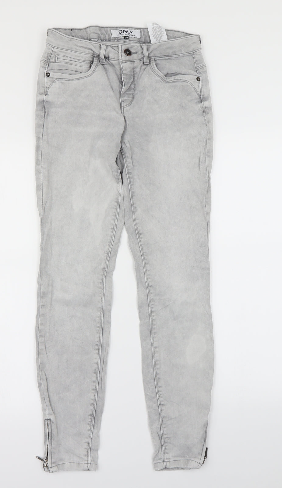 Only Womens Grey   Skinny Jeans Size 28 in L28 in