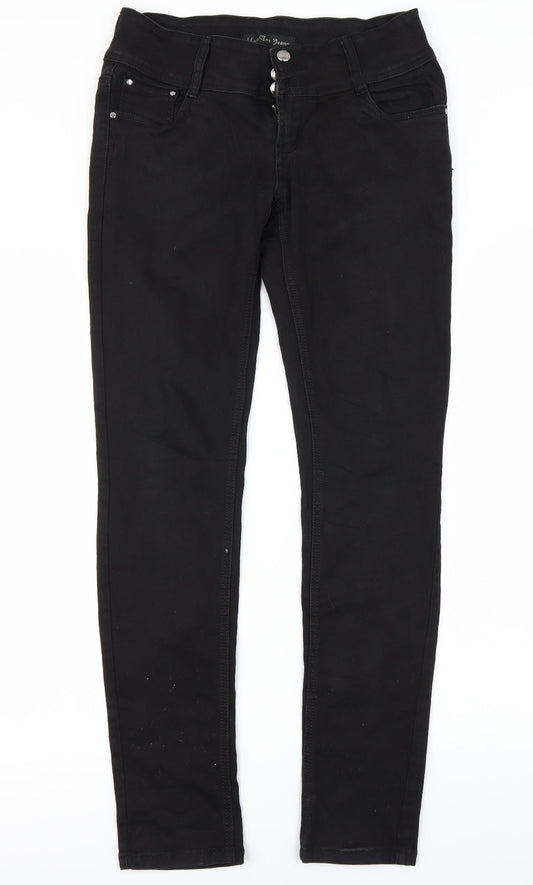 Womens UK Size 32 in Yazz Collection Regular Fit Skinny Black Jeans