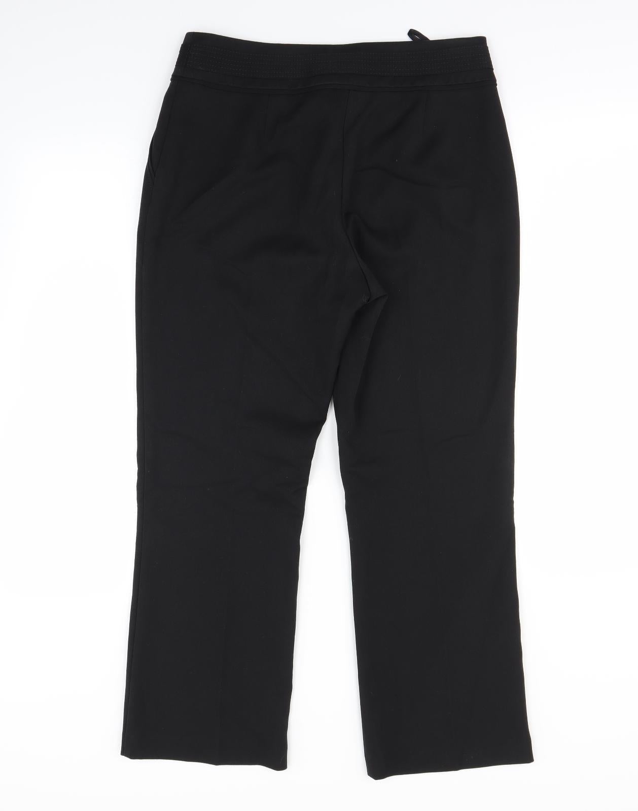 Womens UK Size 10 bm Collection Regular Fit Dress Pants Black Trousers