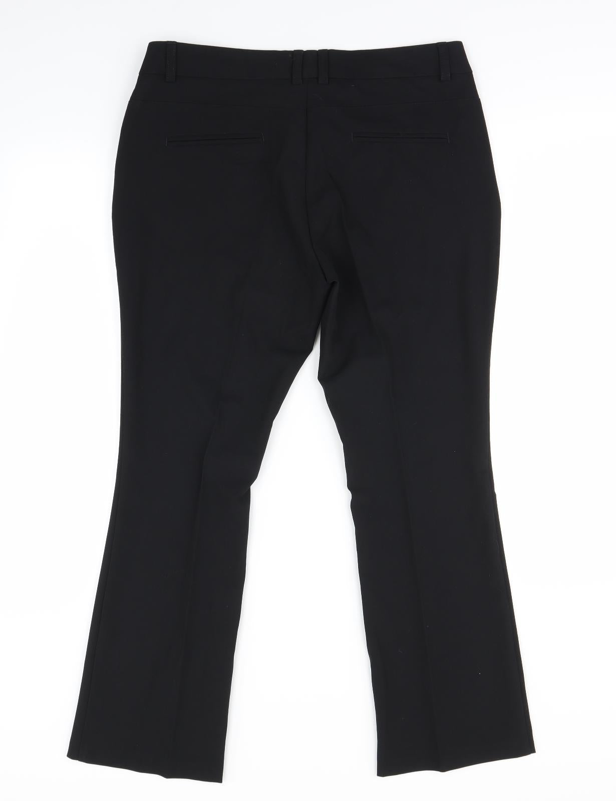 Womens UK Size 12 NEXT Regular Fit Dress Pants Black Trousers