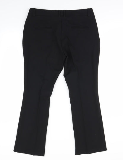 Womens UK Size 12 NEXT Regular Fit Dress Pants Black Trousers