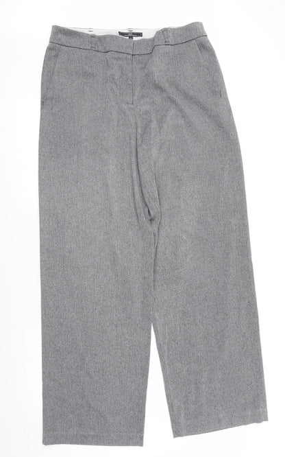 Womens UK Size 12 Next Regular Fit Dress Pants Grey Trousers