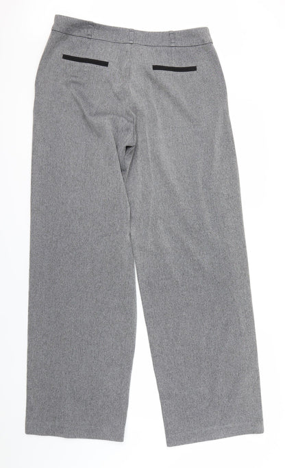 Womens UK Size 12 Next Regular Fit Dress Pants Grey Trousers