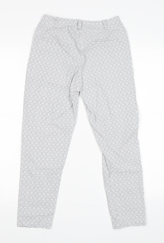 Womens UK Size M Preworn Regular Fit Capri Grey Trousers