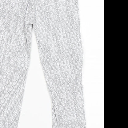 Womens UK Size M Preworn Regular Fit Capri Grey Trousers