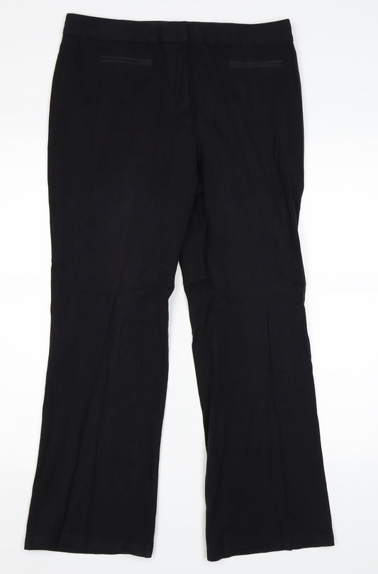 Womens UK Size 12 Marks and Spencer Regular Fit  Black Trousers