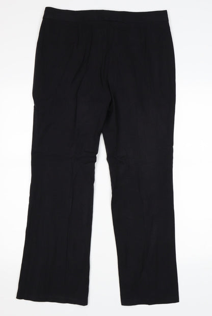 Womens UK Size 12 Marks and Spencer Regular Fit  Black Trousers