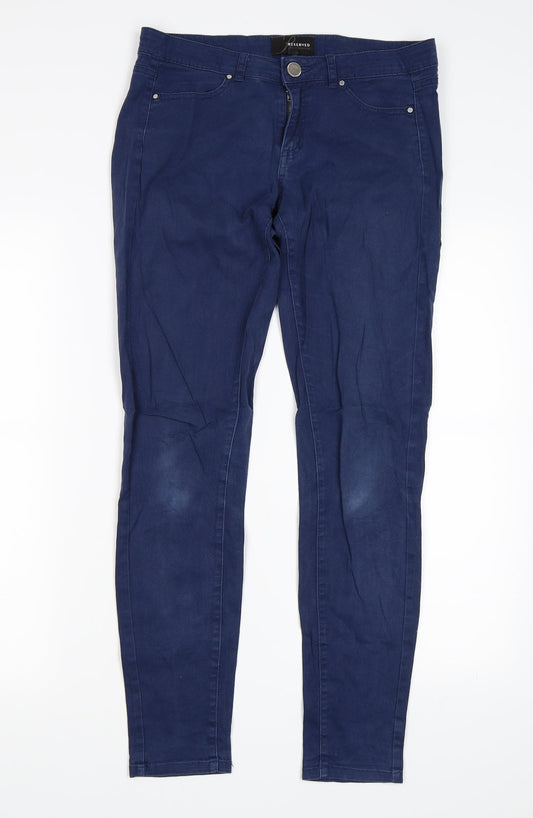 Womens UK Size 30 in RESERVED Regular Fit Skinny Blue Jeans