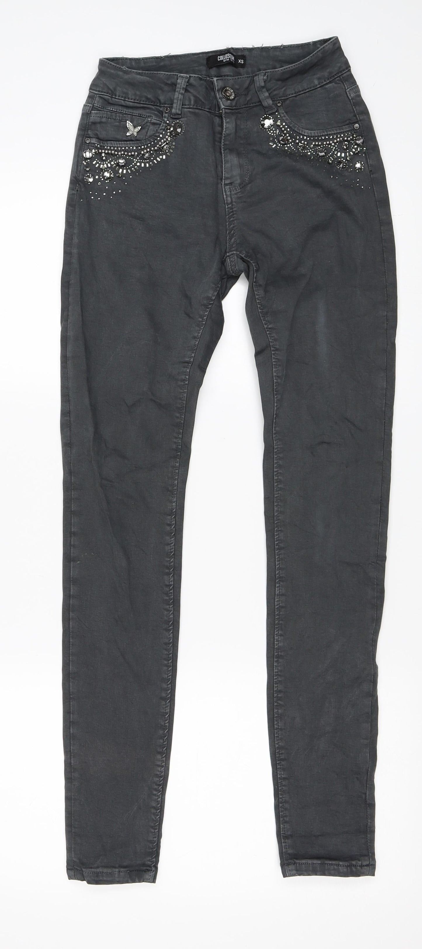 Colloseum Womens Grey   Skinny Jeans Size XS L28 in