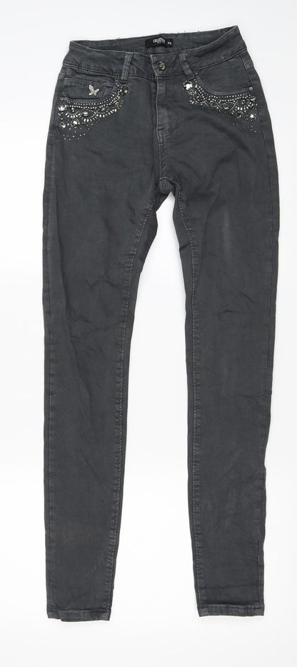 Colloseum Womens Grey   Skinny Jeans Size XS L28 in