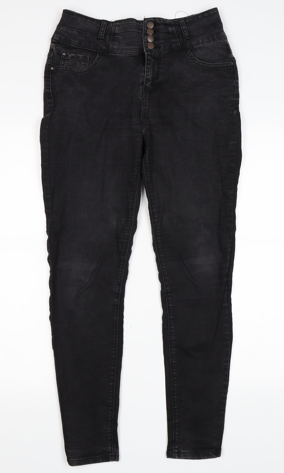 Womens UK Size 12 Newlook Regular Fit Skinny Black Jeans