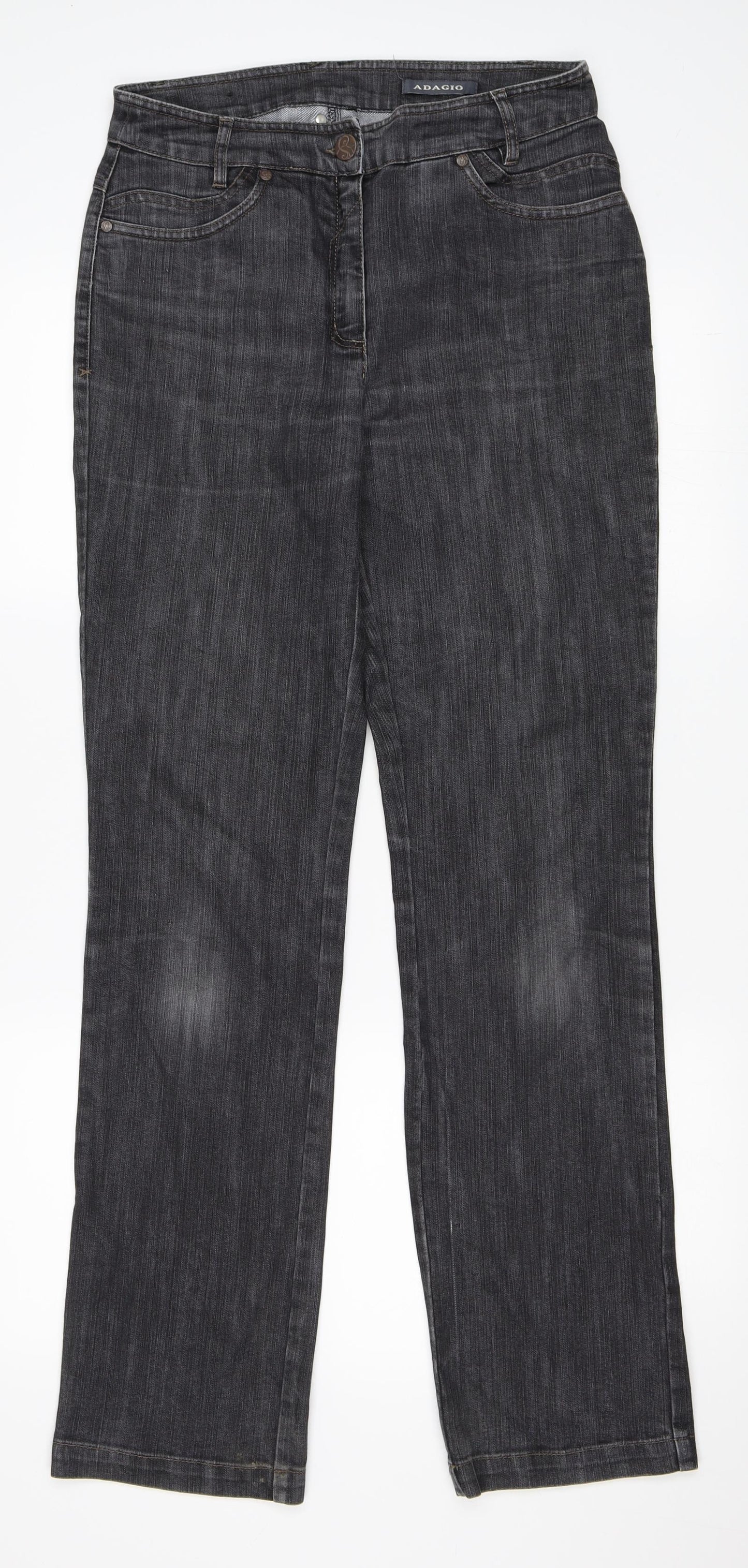 Adagio Womens Black   Straight Jeans Size 30 in L32 in