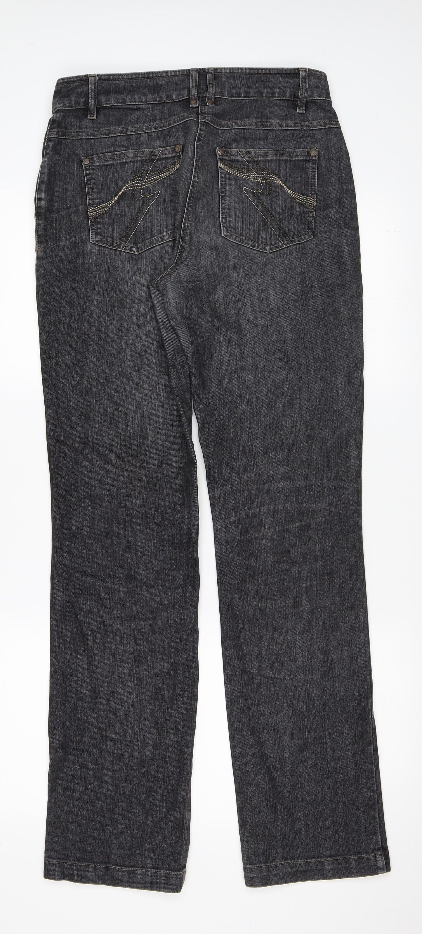 Adagio Womens Black   Straight Jeans Size 30 in L32 in